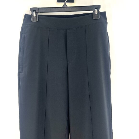 Athleta Black Lightweight Pleated Nylon Pants Women's Size Medium - Picture 2 of 8